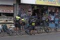 Police with bicycles in the downtown area of Ã¢â¬â¹Ã¢â¬â¹san jose costa rica